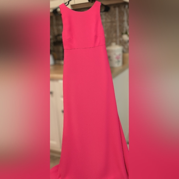 Vince Camuto elegant Pink Ruffle Formal Prom Cocktail Wedding Dress NWT Sz 4 - Picture 2 of 6